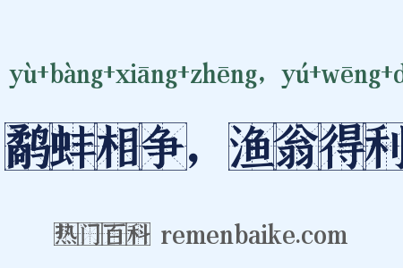 鹬蚌相争，渔翁得利是什么意思的图片